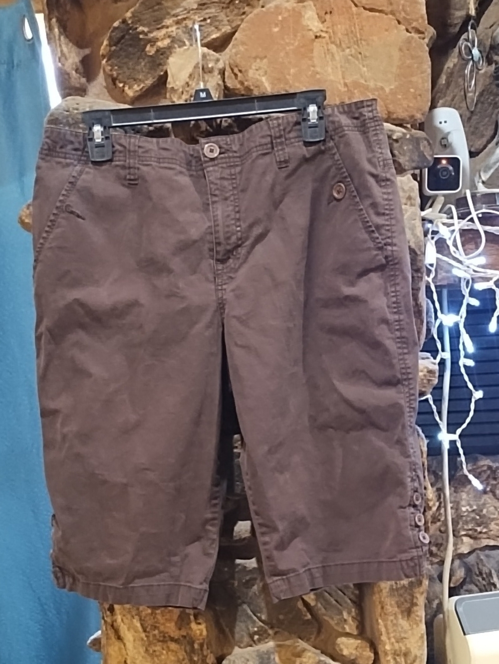 Gloria Vanderbilt  Casual Brown Flat-Front Shorts